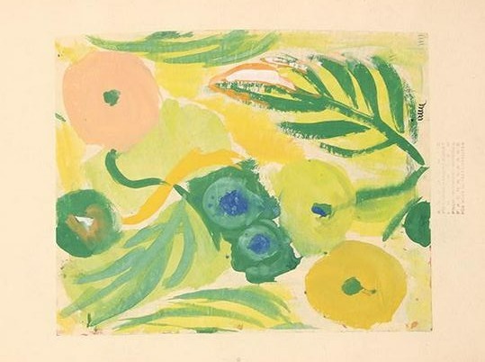 Auf Papier gemalte Blumen